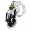 Cușcă Penis Electrică Discretă cu Telecomandă Transparent Thumb 1
