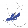 Triple Love Vibrator Albastru Thumb 6