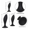 Set Anal Plug Silicone CalExotics Negru Thumb 2