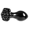 Anal Plug Crystal Flower Negru Thumb 1