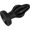 ANOS Super Soft Plug Anal 7 cm — Ventuză, Fixare Hands-free Negru