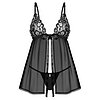 Babydoll Obsessive Blomentis Negru M-L