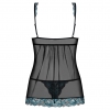 Babydoll Obsessive Chemise Negru L-XL Thumb 1
