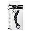 Bile Anale Din Silicon Cu Striatii 18cm Negru Thumb 4