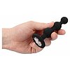 Anal Plug Beaded Diamond Negru Thumb 2