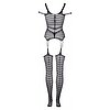 Catsuit Le Desir Shredded Negru S-L Thumb 1