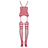 Catsuit Obsessive F214 Roșu S-L Thumb 1