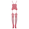 Catsuit Obsessive F214 Roșu S-L Thumb 1
