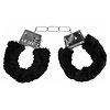 Cătușe Beginners Handcuffs Furry Negru Thumb 2