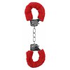 Catuse Pleasure Handcuffs Furry Rosu Thumb 3