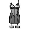 Chemise Obsessive Nuites Negru S-M Thumb 1