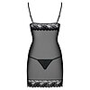 Chemise Obsessive Wonderia Negru S-M Thumb 1