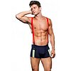 Chilot Fireman Trunk Suspenders Negru M-L