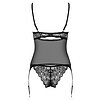 Corset Cu Șnur Obsessive Contica Negru S-M Thumb 1