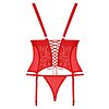 Corset Obsessive Blossmina Roșu 4XL-5XL Thumb 1