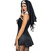 Costum Leg Avenue Naughty Nun Negru M Thumb 3