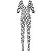 Crotchless Catsuit Cottelli Collection Forbidden Negru S-L Thumb 1