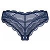 Crotchless Thong Obsessive Nightly Albastru XS-S Thumb 1