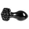Anal Plug Crystal Flower Negru Thumb 1