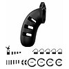 Cusca de Castitate Man Cage Silicon Model 21 Negru Thumb 4