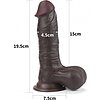 Dildo cu Ventuză Sliding Skin Dual Layer Dong Maro Thumb 15