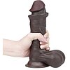 Dildo cu Ventuză Sliding Skin Dual Layer Dong Maro Thumb 2