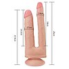 Dildo Dublu Cu Ventuza Skinlike Soft Natural Thumb 3