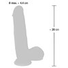 Dildo Medical Silicone 20 cm Natural Thumb 6