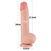 Dildo Realist LoveToy 24cm TPE Dual Density Ventuză Thumb 3