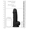 Dildo Realrock 21.6cm Negru Thumb 4