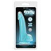 Dildo Smooth Glowing În The Dark Albastru Thumb 1