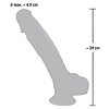 Dildo Ventuza Medical Silicone 24cm Natural Thumb 6