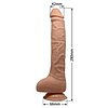Dildo Vibrant Realist cu Ventuza Material TPR Natural Thumb 5