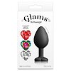Dop Anal Glams Xchange Heart Medium - silicon 8.1 cm Negru Thumb 2