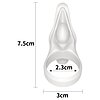 Inel Penis Power Clitoris Silicone Alb Thumb 2