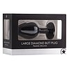 Large Diamond Anal Plug Negru Thumb 1