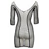 Le Desir Duo Net Sleeved Mini Dress Negru S-L Thumb 1