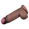 Lovetoy Dildo 25cm Silicon Dublu Strat cu Ventuza Maro Thumb 5