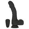 Naked Addiction 23 cm, Vibrator Rotativ și De împingere Negru Thumb 6