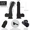 Naked Addiction 23 cm, Vibrator Rotativ și De împingere Negru Thumb 3