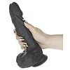 Naked Addiction 23 cm, Vibrator Rotativ și De împingere Negru Thumb 20