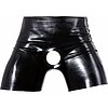 Pantaloni Latex Cu Gaură Negru S