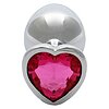 Plug Anal Heart Gem Medium Argintiu Thumb 3