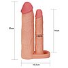 Prelungitor Double Penis Sleeve Natural Thumb 4