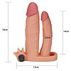 Prelungitor Penis Double Add 1 Vibrating Natural Thumb 4