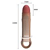 Pretty Love Sleeve TPE Vibrator – 21–25 cm, Diam. 5.5–5.9 Flesh Thumb 5