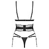 Set 3 Piese Obsessive Lobellis Negru XS-S Thumb 1