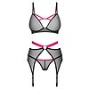 Set 3 Piese Obsessive Novenes Negru XS-S Thumb 1