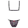 Set Barely Bare X Strap Bralette Negru S-L Thumb 1