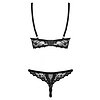 Set Fără Cupe Obsessive Letica Negru S-M Thumb 1